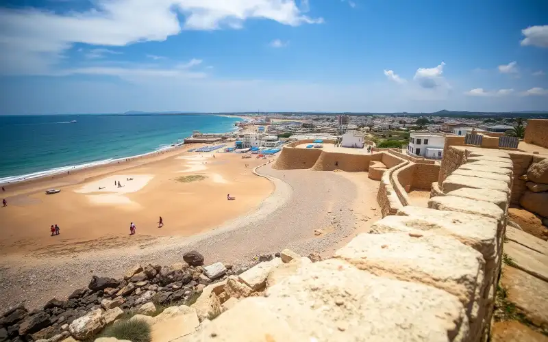 Golden Beach's ancient Salamis ruins meet the turquoise sea, a stunning Karpas Peninsula vista