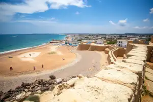 Golden Beach's ancient Salamis ruins meet the turquoise sea, a stunning Karpas Peninsula vista