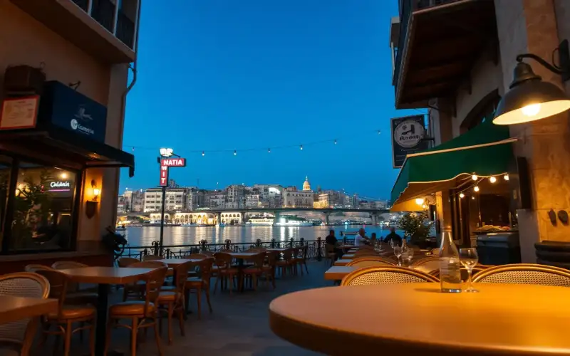 Enjoy delicious Cypriot cuisine at a vibrant Famagusta restaurant, near the historic Salamis ruins