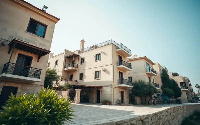 Historic Salamis ruins meet modern Famagusta apartments in this stunning Cyprus coastal view
