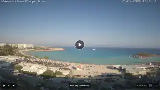 Thumbnail July 21, 2026 15:00 Ayia Napa Cyprus - Nissi Beach Panorama