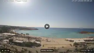 Thumbnail July 27, 2026 06:00 Ayia Napa Cyprus - Nissi Beach Panorama