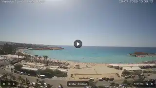 Thumbnail July 28, 2026 07:00 Ayia Napa Cyprus - Nissi Beach Panorama