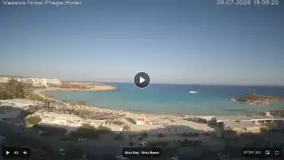 Thumbnail July 29, 2026 15:00 Ayia Napa Cyprus - Nissi Beach Panorama
