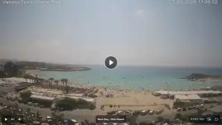 Thumbnail August 7, 2026 08:00 Ayia Napa Cyprus - Nissi Beach Panorama