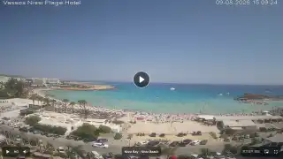 Thumbnail August 9, 2026 12:00 Ayia Napa Cyprus - Nissi Beach Panorama