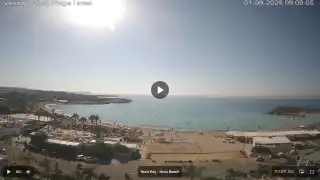 Thumbnail September 1, 2026 06:00 Ayia Napa Cyprus - Nissi Beach Panorama